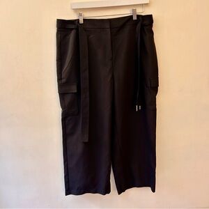 Calvin Klein black cropped dress pants with cargo pockets size 12